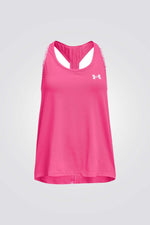 UNDER ARMOUR - גופייה לילדות SS22 UA Knockout Tank בצבע ורוד - MASHBIR//365