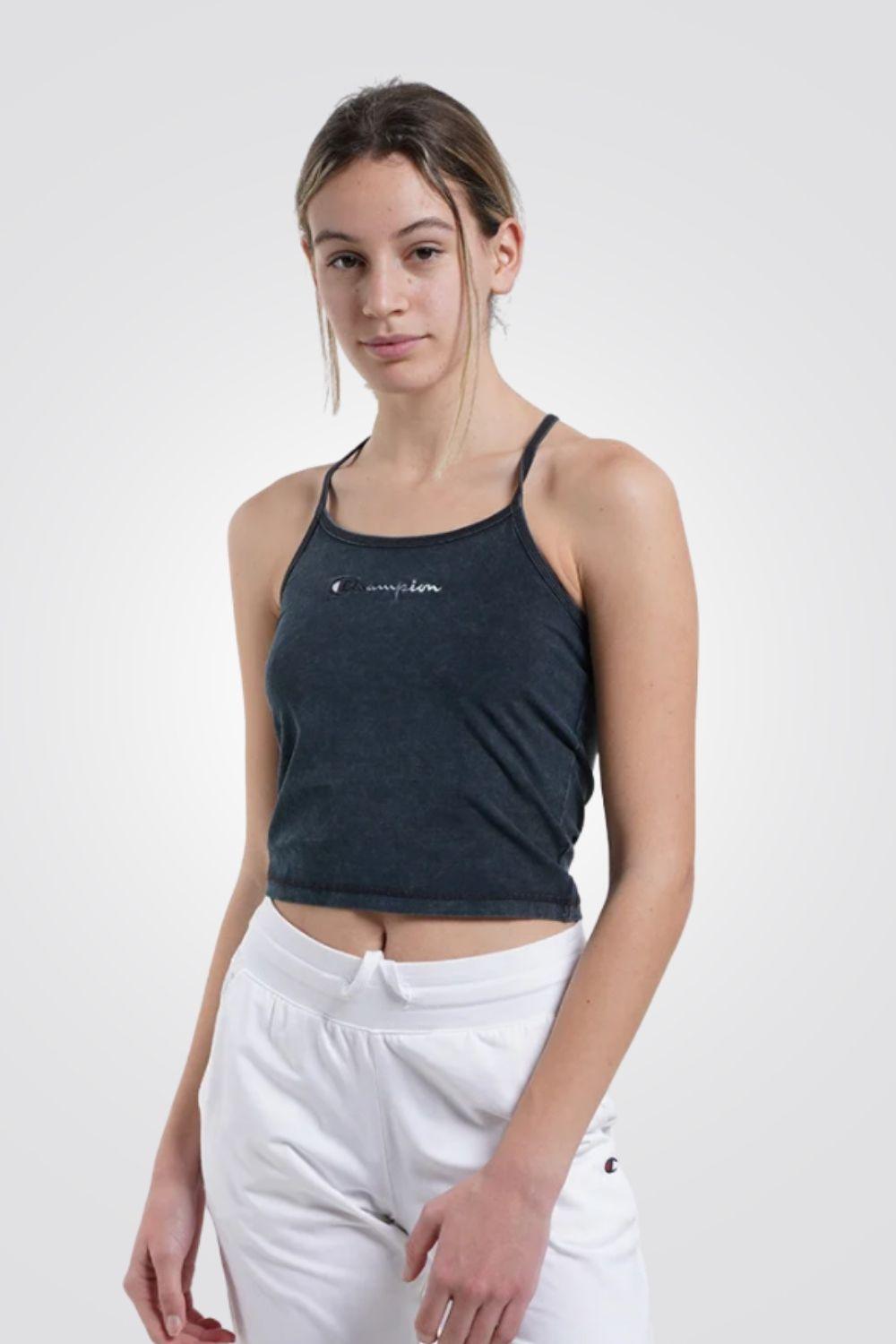 CHAMPION - גופייה לנשים TANK TOP בצבע אפור כהה - MASHBIR//365