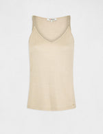 MORGAN - גופייה עם פרטי שרשרת בצבע בז' - MASHBIR//365