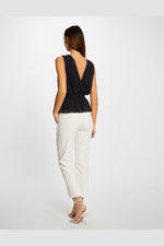 MORGAN - גופייה עם פרטי שרשרת בצבע נייבי - MASHBIR//365