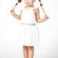 OKAIDI - גופייה עם צווארון מסולסל לילדות בצבע לבן - MASHBIR//365 - 1