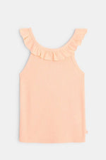 OKAIDI - גופייה עם צווארון מסולסל לילדות בצבע רוז - MASHBIR//365