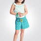 OKAIDI - גופייה עם צווארון מסולסל לילדות בצבע תכלת - MASHBIR//365 - 1