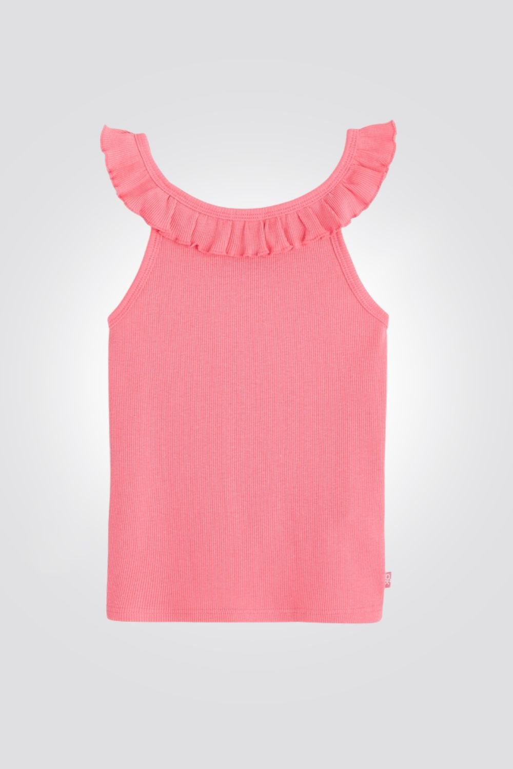 OKAIDI - גופייה עם צווארון מסולסל לילדות בצבע ורוד - MASHBIR//365