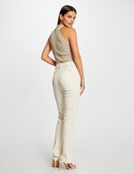 MORGAN - גופייה רצועות מוצלבות צבע בז' - MASHBIR//365