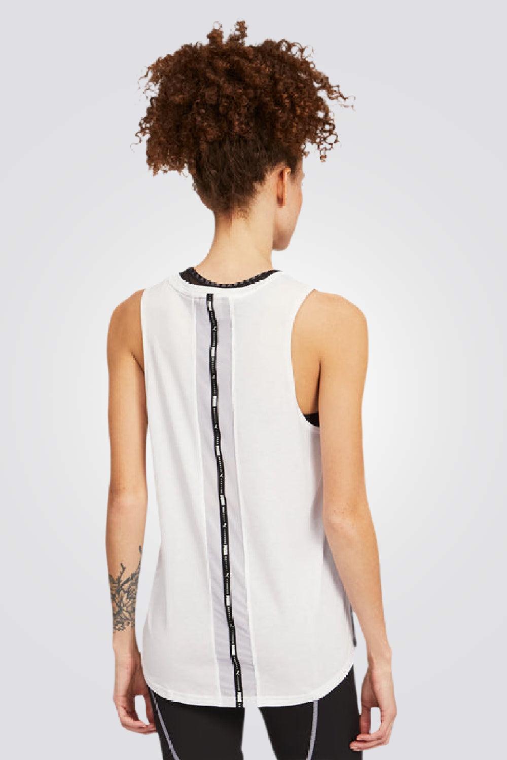 PUMA - גופייה TRAIN LOGO MUSCLE לבנה - MASHBIR//365