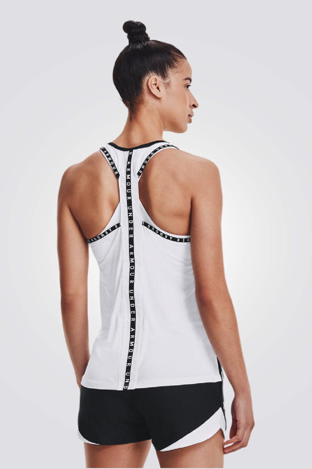 UNDER ARMOUR - גופיית אימון Knockout לבנה - MASHBIR//365