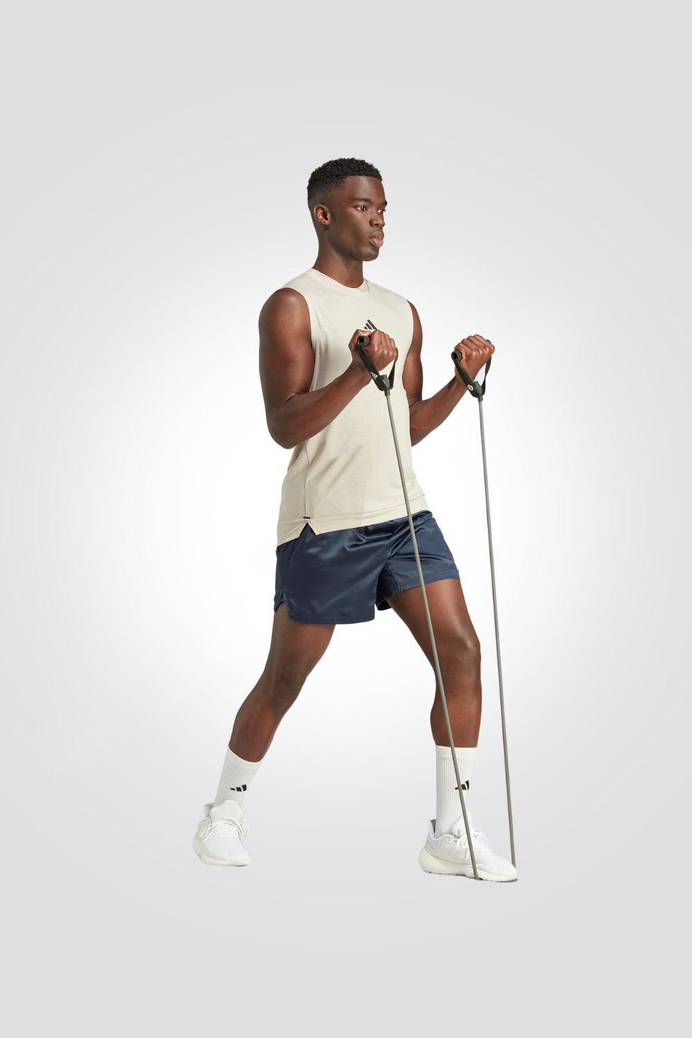 ADIDAS - גופיית אימון לגברים POWER TANK בצבע בז' - MASHBIR//365