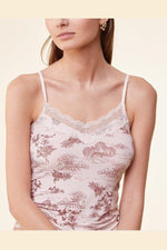 ETAM - גופיית פיג'מה ALMAN הדפס חום - MASHBIR//365