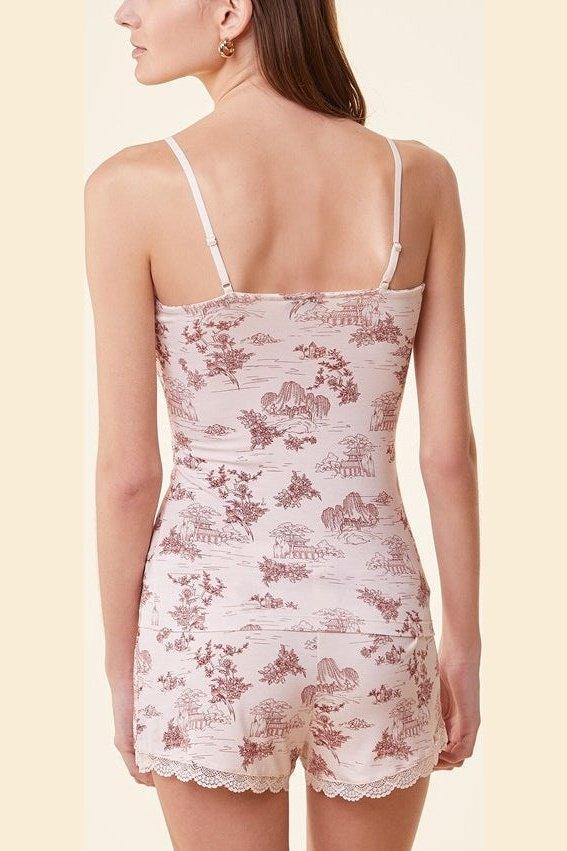 ETAM - גופיית פיג'מה ALMAN הדפס חום - MASHBIR//365