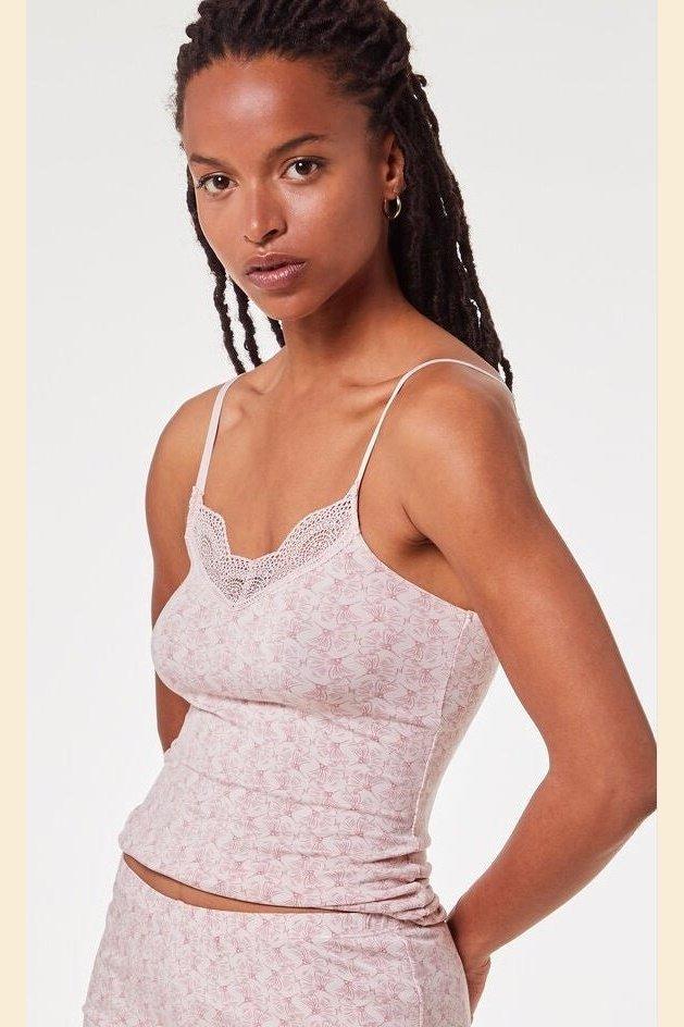 ETAM - גופיית פיג'מה ANOUK הדפס פרחוני ורוד - MASHBIR//365