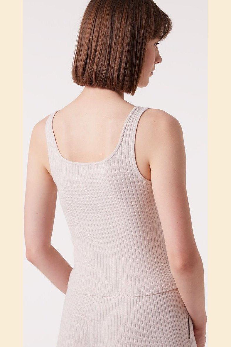 ETAM - גופיית פיג'מה אריג ריב BALINA בז' - MASHBIR//365