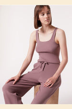 ETAM - גופיית פיג'מה אריג ריב BALINA ורוד עתיק - MASHBIR//365