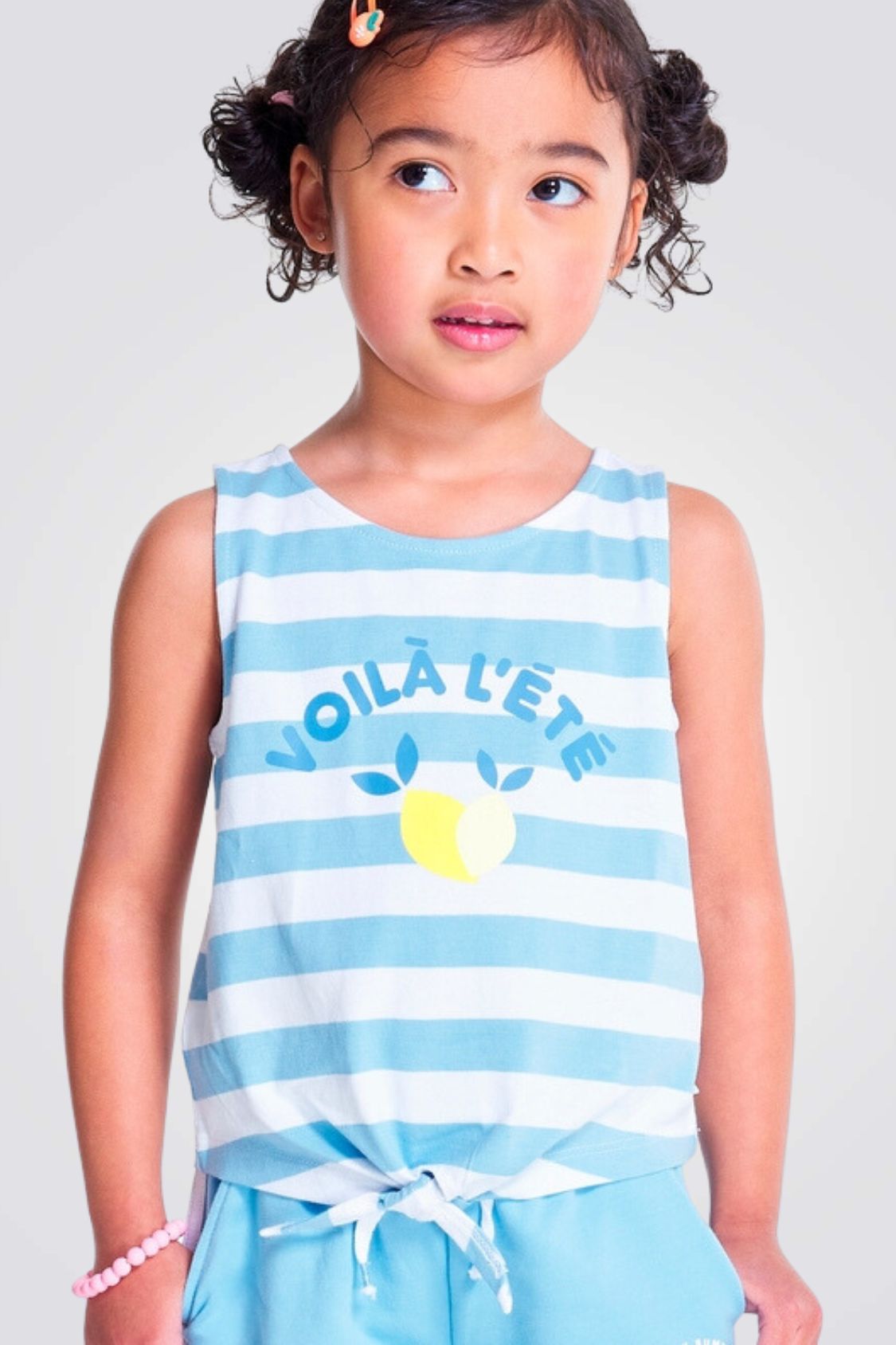 OKAIDI - גופיית פסים בצבע כחול לילדות - MASHBIR//365