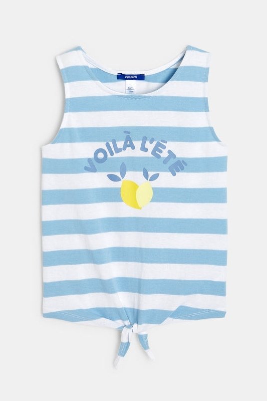 OKAIDI - גופיית פסים בצבע כחול לילדות - MASHBIR//365