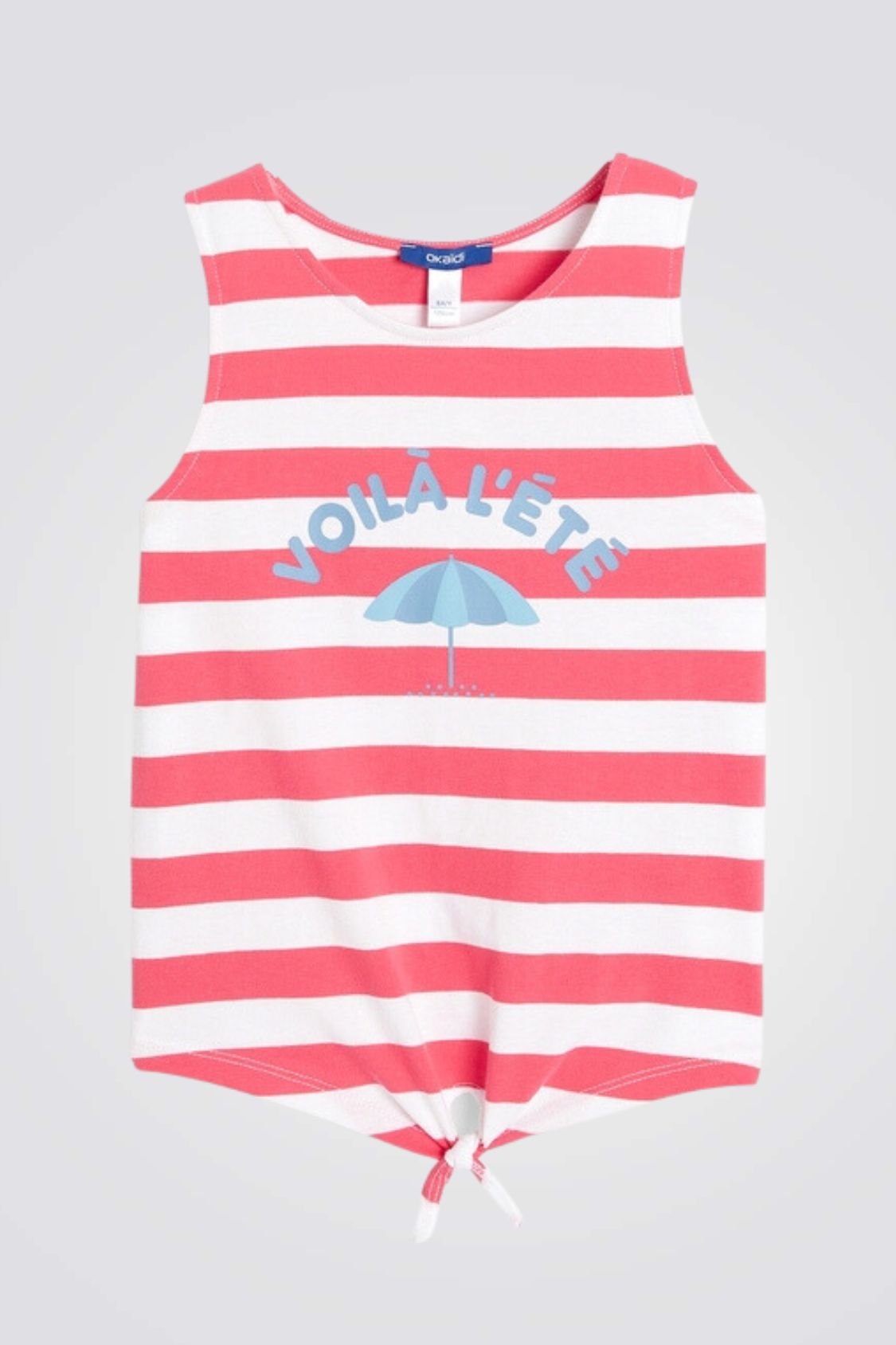 OKAIDI - גופיית פסים בצבע ורוד לילדות - MASHBIR//365