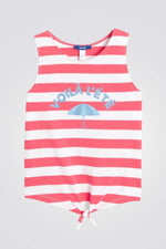 OKAIDI - גופיית פסים בצבע ורוד לילדות - MASHBIR//365