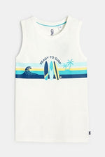 OKAIDI - גופיית הדפס בצבע לבן - MASHBIR//365