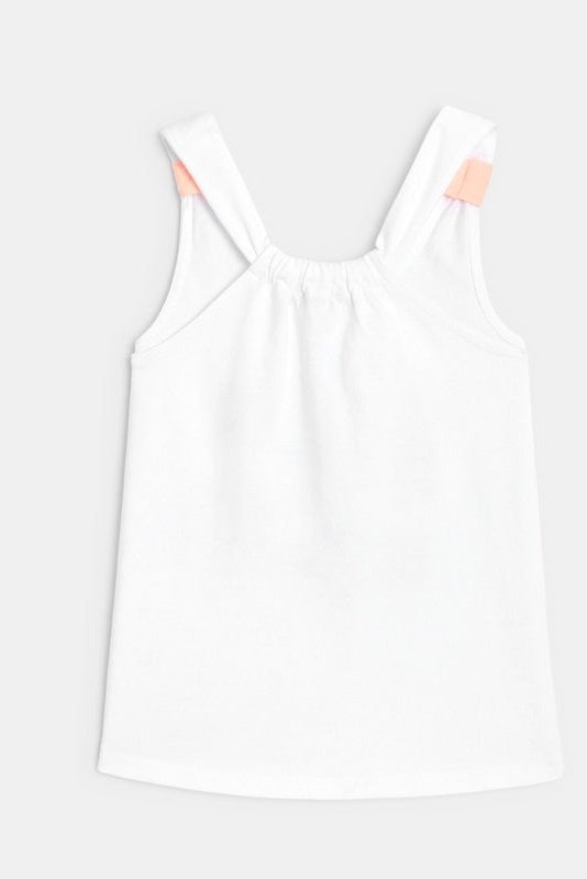 OKAIDI - גופיית הדפס בצבע לבן לילדות - MASHBIR//365