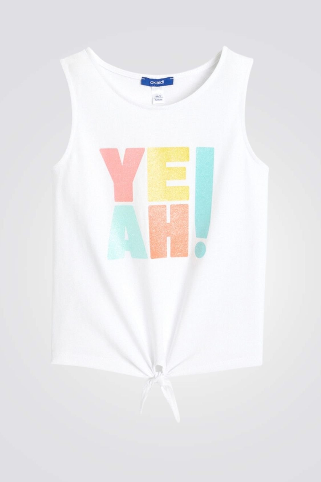 OKAIDI - גופיית הדפס בצבע לבן לילדות - MASHBIR//365