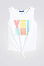 OKAIDI - גופיית הדפס בצבע לבן לילדות - MASHBIR//365