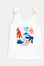 OKAIDI - גופיית הדפס בצבע לבן לילדות - MASHBIR//365