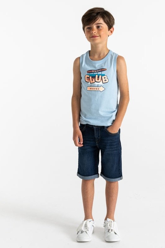 OKAIDI - גופיית הדפס בצבע כחול - MASHBIR//365