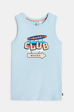 OKAIDI - גופיית הדפס בצבע כחול - MASHBIR//365