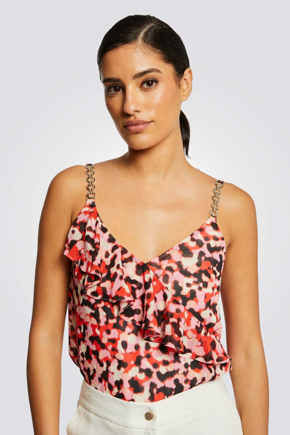 MORGAN - גופיית הדפס בגוון ורוד - MASHBIR//365