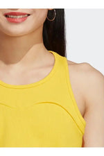 ADIDAS - גופיית קרופ לנשים W LNG RIB TANK בצבע צהוב - MASHBIR//365