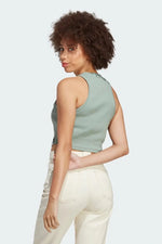 ADIDAS - גופיית קרופ לנשים W LNG RIB TANK בצבע מנטה - MASHBIR//365
