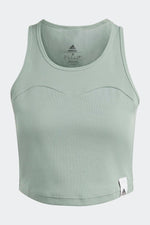 ADIDAS - גופיית קרופ לנשים W LNG RIB TANK בצבע מנטה - MASHBIR//365