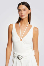 MORGAN - גופיית קשירה לנשים בצבע OFF WHITE - MASHBIR//365