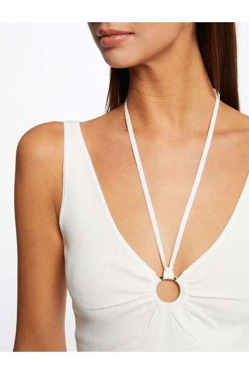 MORGAN - גופיית קשירה לנשים בצבע OFF WHITE - MASHBIR//365