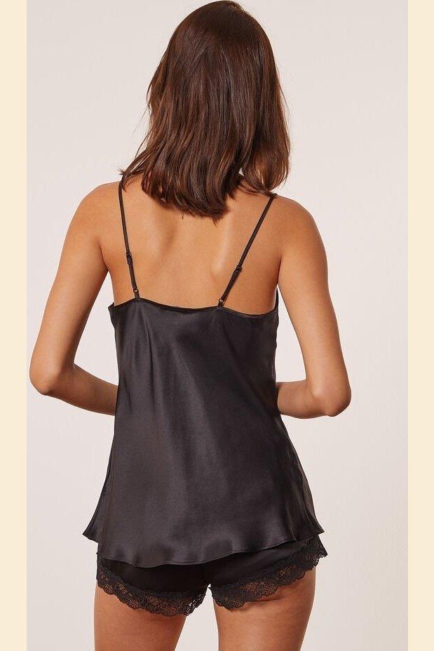 ETAM - גופיית משי MILKY שחורה - MASHBIR//365