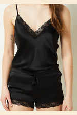 ETAM - גופיית משי MILKY שחורה - MASHBIR//365