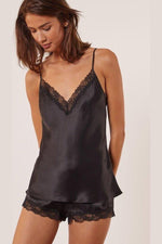 ETAM - גופיית משי MILKY שחורה - MASHBIR//365