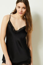 ETAM - גופיית משי MILKY שחורה - MASHBIR//365