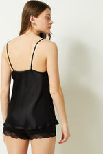 ETAM - גופיית משי MILKY שחורה - MASHBIR//365