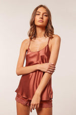 ETAM - גופיית משי PEARLY טרקוטה - MASHBIR//365