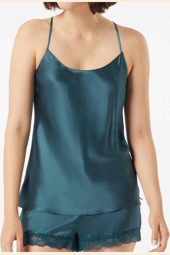 ETAM - גופיית משי PEARLY כחול פטרול - MASHBIR//365