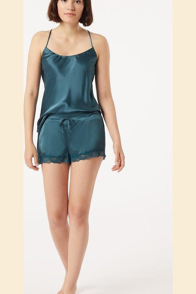 ETAM - גופיית משי PEARLY כחול פטרול - MASHBIR//365