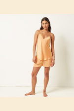 ETAM - גופיית סאטן בעיטור תחרה EPATANTE בצבע כתום בהיר - MASHBIR//365