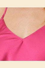 ETAM - גופיית סאטן בעיטור תחרה EPATANTE פוקסיה - MASHBIR//365