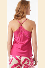 ETAM - גופיית סאטן בעיטור תחרה EPATANTE פוקסיה - MASHBIR//365