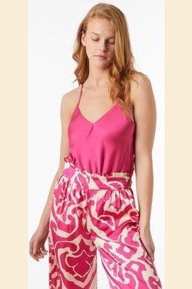 ETAM - גופיית סאטן בעיטור תחרה EPATANTE פוקסיה - MASHBIR//365