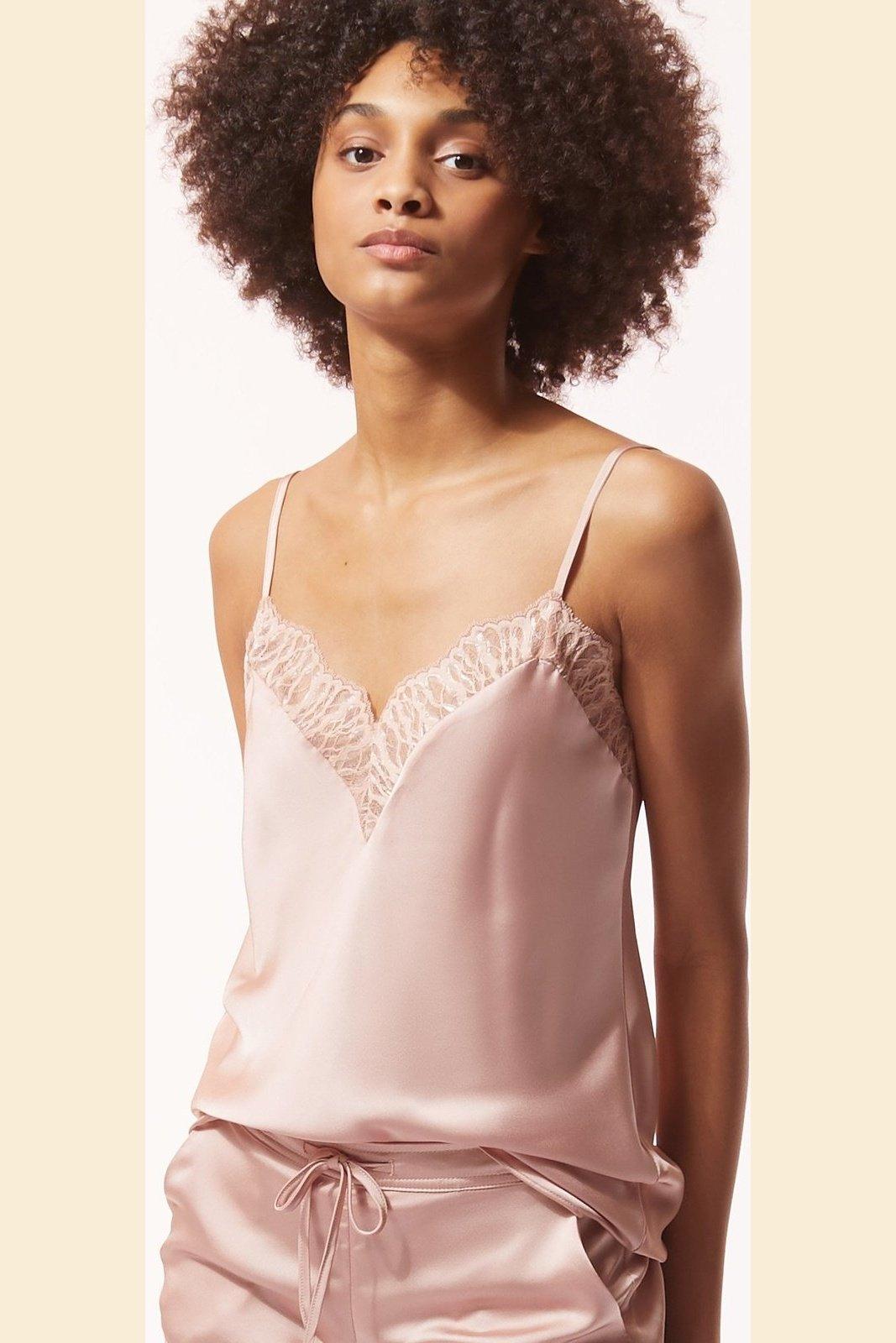 ETAM - גופיית סאטן BROOKLIN ורוד בהיר - MASHBIR//365