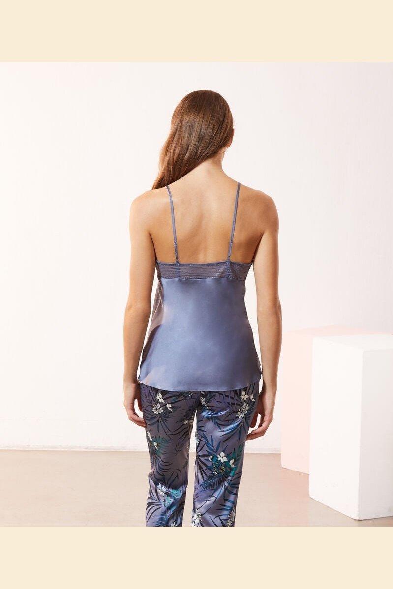 ETAM - גופיית סאטן בשילוב תחרה KARMA סגלגל - MASHBIR//365