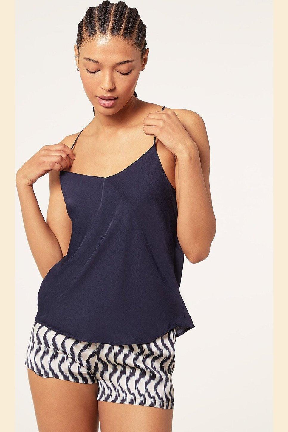 ETAM - גופיית סאטן ENNA נייבי - MASHBIR//365