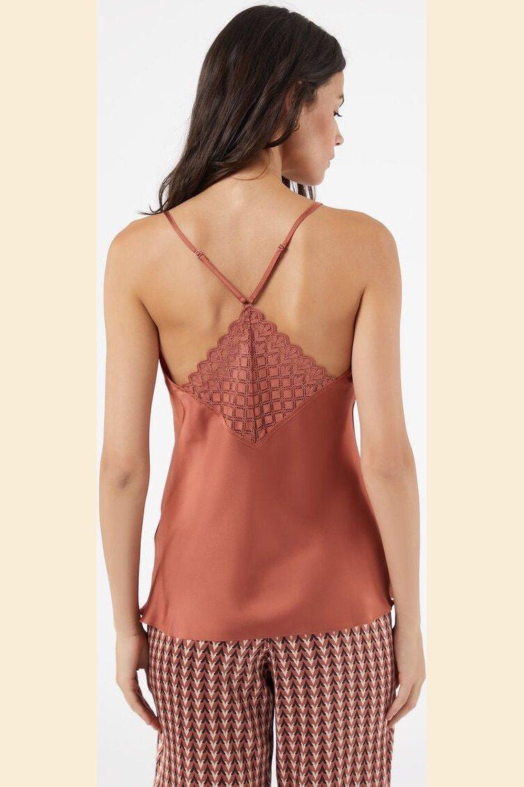 ETAM - גופיית סאטן JADE אפרסק - MASHBIR//365